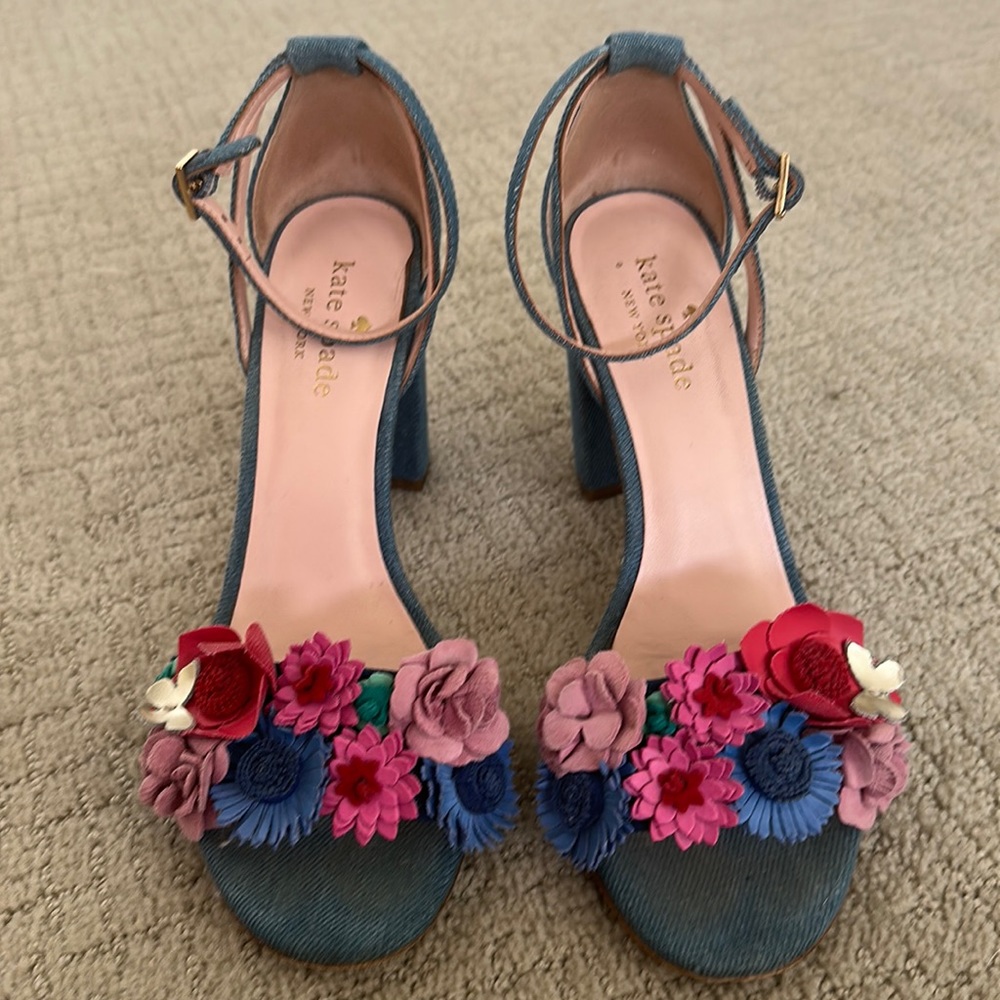 Kate Spade Obelie Denim Floral Heel